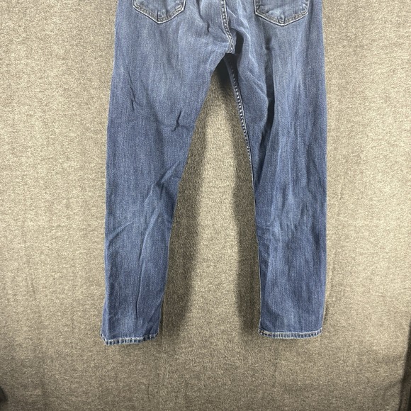 Levis Jeans Mens 32x32 Blue 505‎ Mid Rise Western Cowboy Straight Dark Wash - Picture 10 of 12